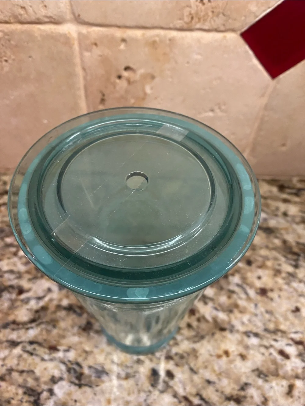 Starbucks RecyGreen Glass Tumbler With Lid, 16oz Glass Cold Beverage